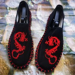 Männliche alte Peking-Stoffschuhe im chinesischen Stil ethnisch bestickte Segeltuchschuhe Mental Guy trendige lässige Segeltuchschuhe 45