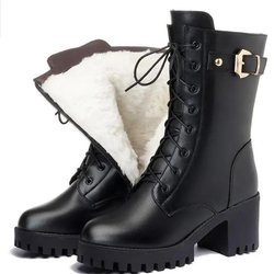 Herbst und Winter Neue Schneestiefel für Damen sowie dicke, warme Stiefel aus Samt mit dicken Absätzen und dicken Sohlen, kurze Baumwollstiefel 35 schwarz
