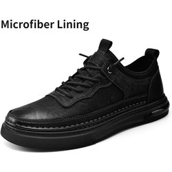 Herren-Plüsch-Lederschuhe, lässige Baumwollschuhe, Outdoor-Schuhe 43