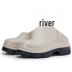 Chelsea-Gummistiefel für Damen mit dicker Sohle: Wasserdichte, rutschfeste, modische Outdoor-Mittelstiefel 41 khaki
