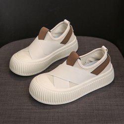 Damen Atmungsaktiver Mesh-Schuh Lässige Slipper-Sneaker Schuhe Canvas-Schuhe Outdoor-Joggingschuhe 38 beige