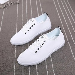 Sommer-Laufschuhe für Damen, flache Schuhe, Freizeitschuhe, weiche Unterseite, Pu-Leder, Weiß 37 schwarz
