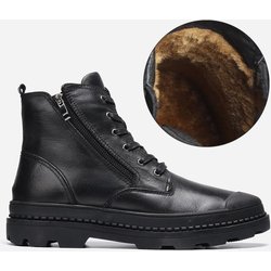 Herrenstiefel aus natürlichem Rindsleder, handgefertigt, Retro-Herrenlederstiefel, echtes Leder, Herrenschuhe 42 schwarz