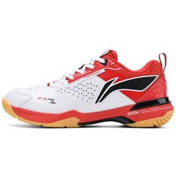 Li Ning Blade Pro Rutschfeste Verschleißfeste Low-Top Badminton Schuhe Unisex Schuhe Weiß Rot AYAT005-5 37