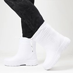 Herbst- und Winterregenstiefel für Herren sowie leichte, wasserdichte Stiefel aus Samt mit dicker Sohle und Baumwollgummischuhen, kurze, warme Regenstiefel 43