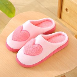Winterliebhaber Verdicken Plus Samt Zuhause Baumwollpantoffeln Rutschfest Student Warme Schuhe 36-37