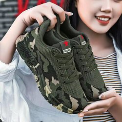 Herren und Damen gleiche Frühling und Sommer Camouflage Sportschuhe, Fly-woven Mesh Outdoor Bergschuhe, Student Militärische Trainingsschuhe, Arbeit 41