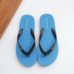 Flip-Flops Sommer Externe Flip-Flops Mode Rutschfeste Jugend Clip Füße Weiche Unterseite Sandalen 42-43 blau
