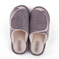 Herren Damen Hausschuhe Indoor Warmes Futter aus Kunstfell Rutschfest Offene Zehen Hausschuhe Weich Bequem Verstellbar Offene Hausschuhe 40-41 graue