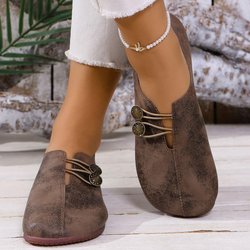 2024 Weiches Leder Lässige Slipper Ballerinas für Damen, Übergröße 43 40 dunkelbraune