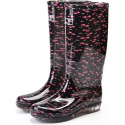 Regenschuhe Damen Hohe Stiefel Erwachsene Mittelgroße Stiefel Rutschfeste Lange Stiefel Hohe Stiefel Überschuhe Gummiüberschuhe Frühling und Sommer Home 40 rosa