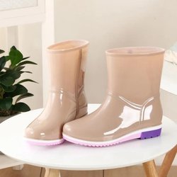 Kurze Regenstiefel Damen Wasserschuhe Regenstiefel Gummistiefel Frühling und Herbst wasserdichte Stiefel rutschfeste Gummischuhe 37 khaki