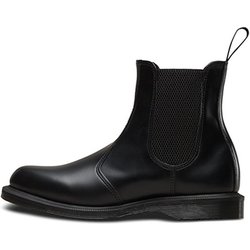 DR. Martens Mode Vielseitige Leder Kurze Chelsea Boots Damenstiefel Schwarz 14649001 41