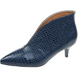 Stiefeletten aus Lackleder mit spitzer Spitze und V-Ausschnitt, Stiletto-Absatz für Damen, neue Martin-Stiefel aus Schlangenleder für Herbst und Winter, dünne Lederstiefel 38