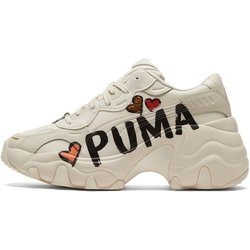 Pulsar Wedge CN Puma Logo - Hearts Damen Sneakers Weiß Whisper-Weiß 385252-01 37