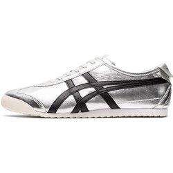 ONITSUKA TIGER Mexico 66 Reines Silber Schwarze Unisex-Sneaker 1183B566-020 39.5