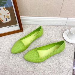 Niedrig geschnittene Wasserdichte Schuhe Regenstiefel Damen Sommer Erwachsene Arbeit Gummischuhe Rutschfeste Flache Sandalen 36