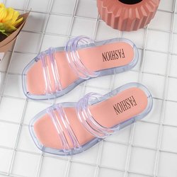 Kristall-Slipper für Damen zum Tragen im Sommer, transparente Jelly-Sandalen für Damen, rutschfest und modisch, Strandsandalen 40