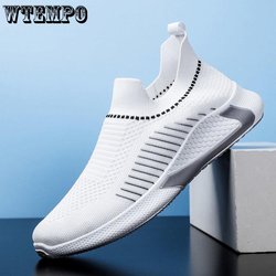 Herrenschuhe Sommer Atmungsaktive Mesh-Sneakers Männer Laufschuhe Casual Sportschuhe Hohle weiße Schuhe Tenis Masculino Sapatos 45 weiß
