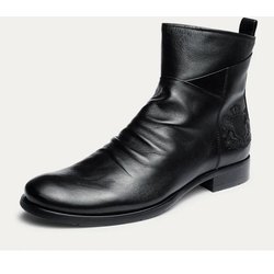 Herrenstiefel aus echtem Leder, Stiefeletten, Übergröße, hohe Schuhe, Outdoor-Arbeit, Freizeitschuhe, Motorrad-Militär-Kampfstiefel 45