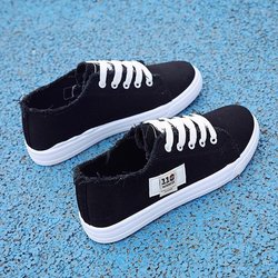 Canvas Schuhe Neue Damen Frühling Kleine Weiße Schuhe Flache Sohle Board Schuhe Bequeme Schuhe 40