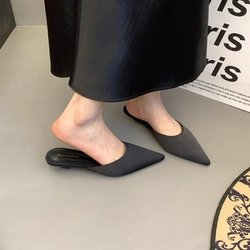 Pointierte Society-Damen tragen modische Schuhe, High-End-Society-Damen, königliche Schwestern sind nicht müde, Kitten Heels, Damen-Cool-Slipper 41 schwarz