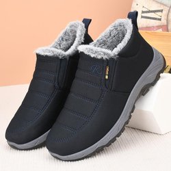 Bestellen Sie eine Größe größer, Schneestiefel, Herrenschuhe für Herren, warmes Fell, Winter-Herrenschuhe, Unisex-Stiefeletten, wasserdichter Schuh, Herrenschuhe, Arbeitsschuhe 40 blau