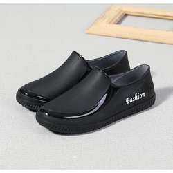 Damen-Low-Top-Regenstiefel, Erwachsene, lässig, wasserdichte Schuhe, kurze Röhre, Küche, rutschfest, Damen, Sommer, Autowäsche, Arbeit, Wasserschuhe, weiche Mutterschuhe 41 schwarz