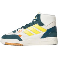 Adidas Originals Drop Step Bequeme Trendige Leichte Langlebige Rutschfeste High-Top Skateschuhe Unisex Skateschuhe Weiß Grün Gelb FZ5703