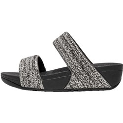 Fit Flop Damen/Damen Lulu Shimmer Weave Pantoletten 8 UK schwarz
