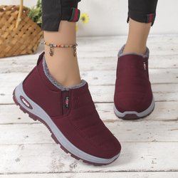Übergröße 48 Winter Baumwollschuhe sind gefüttert und verdickt, Paar Schneestiefel und rutschfeste Baumwollstiefel 42 rot