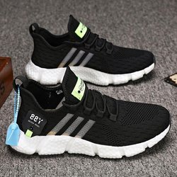 WTEMPO Herren Sommer Luftpolster Turnschuhe Outdoor Atmungsaktive Mesh Sportschuhe Rutschfeste Dicke Unterseite Basketballschuhe Lässige Laufschuhe 46 schwarz