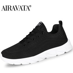 Herrenmode-Freizeitschuhe, atmungsaktive Sport-Laufschuhe, Größe 38–47 44 weiß/schwarz