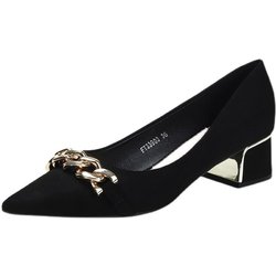 Wildleder Einzelne Schuhe Damen Hochhackige Berufsschuhe Arbeitsschuhe Spitzschuhe Hochhackige Schuhe Weiche Sohlen Frühling und Sommer 41 schwarz