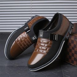 Leder Herren Freizeitschuhe Herren Loafer Mokassins Atmungsaktiv Rutschfest Schwarz Fahrschuhe Große Größe 48 44