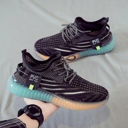 Herren-Sneakers Frühling und Sommer Atmungsaktive Mesh-Schuhe All-Match-Freizeitschuhe Weiche Sohlen Ehemann-Schuhe Teenager-Herrenschuhe 39 schwarz