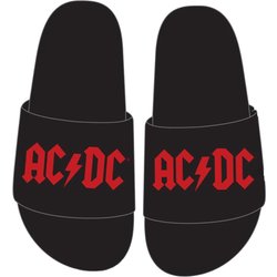 AC/DC Unisex Adult Logo Slippers M schwarz