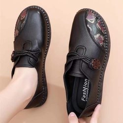 2024 Retro Florale Damen Slipper mit weicher Sohle und niedrigem Ausschnitt: Rutschfest, Frühling/Herbst Kollektion 40 schwarz