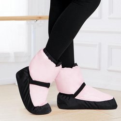 Ballettschuhe für Mädchen und Frauen, Warm-Up-Booties, Nationaltanzschuhe, Winter-Tanzstiefel, warme, rutschfeste Ballerinastiefel, Trainingsschuhe 34-35