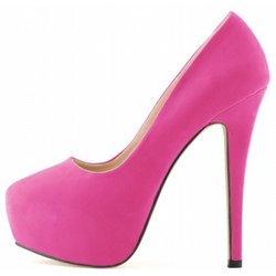 Große Größe High Heels Cross-Dresser Unisex Herren Hot Drag Queen Party Pumps Flock Verdeckte Pumps Plattform Spitzschuh Plus SM Gay Schuhe 41 hellrosa