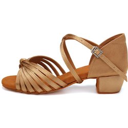 Kinder Latein Tanzschuhe Damen Erwachsene Übung Kinder Mädchen Weichsohle Tanzen 30 beige