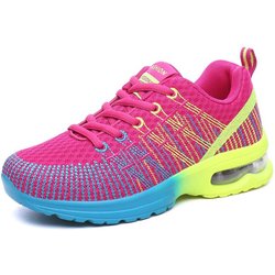 Sport Laufschuhe Frau Outdoor Atmungsaktive Bequeme Schuhe Leichte Sportliche Mesh Turnschuhe 35 rot