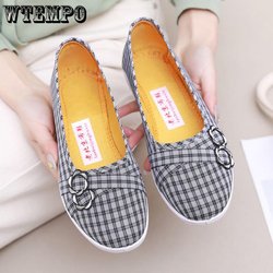 Damenschuhe Alte Peking Stoffschuhe Mittleren Alters Low-Top Atmungsaktive Einzelne Schuhe Rutschfest Lässig Flachmündig Mutterschuhe 39 schwarz