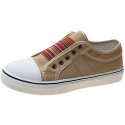 2024 Neue Mode Vielseitig Bequeme und leichte Outdoor-Sportarten Einfarbig Flache Unterseite Atmungsaktive Außenbekleidung Rutschfeste Casual Canvas-Schuhe 41.0 kaffeebraun