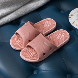 Massage-Hausschuhe für den Innenbereich, Badezimmer, Badezimmer, rutschfeste Deodorant-Sohlen, Massage-Universal-Hausschuhe für Damen und Herren 38-39 rosa