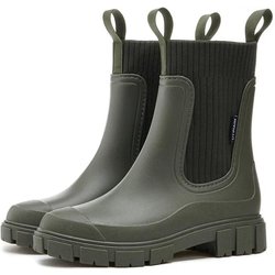 Modische, wasserdichte Gummischuhe für Damen, Gummistiefel für Damen, niedrig geschnittene Regenschuhe, wasserdichte und rutschfeste Damenstiefel 40 grün