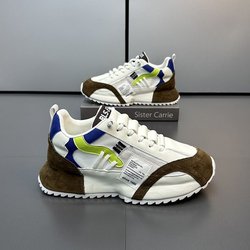 Schuhe für Herren, Freizeit, Sport, Vier Jahreszeiten, Mokassins, trendiges Design, Persönlichkeit, Schnürsneaker aus Leder, bequem, atmungsaktiv 42