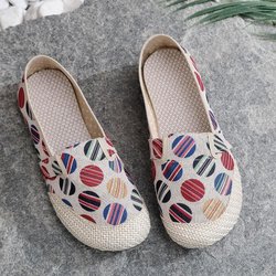 Koreanische Version All-Match Fashion Low-Top Stoffschuhe Damen Atmungsaktive Casual Flat Sneakers 35