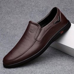 Herren Business Casual Lederschuhe sind atmungsaktiv und bequem, beliebte klassische Freizeitschuhe in Übergröße für Männer 41
