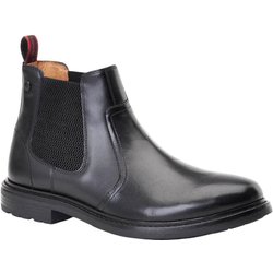 Base London Herren Bloom Leder Chelsea Boots 9 UK schwarz